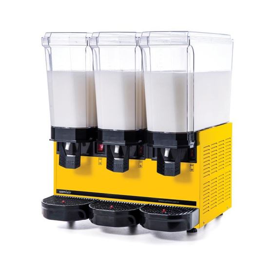 Dozator cu mixer pentru suc, ayran, salgam, iaurt, ceai rece, cafea rece 3x20 litri - Samixir