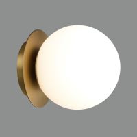 Aplica interior Opal/ Matt Antique Gold, LED E27 1x15W, IP44 CL.II - ACB Iluminacion