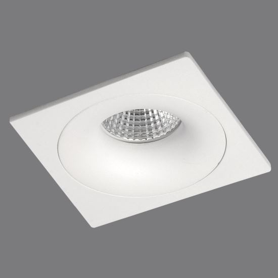 Spot fix incastrat Waka, 1xGU10, alb, patrat, IP20 - ACB Iluminacion