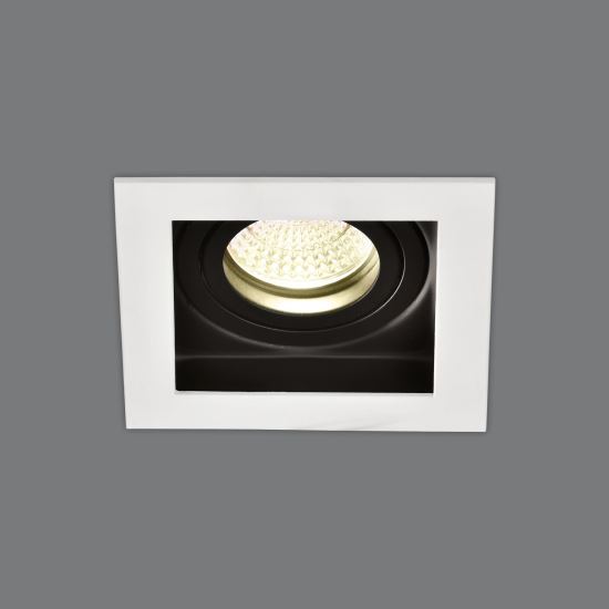 Spot fix incastrat San/1L, 1xGU10, patrat, IP20 - ACB Iluminacion