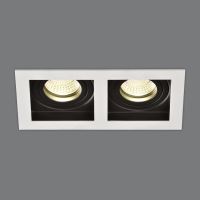Spot fix incastrat San/2L, 2xGU10, patrat, IP20 - ACB Iluminacion