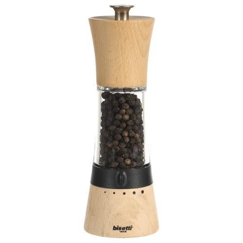 Rasnita din lemn si acril pentru piper 20cm Pisa - Bisetti