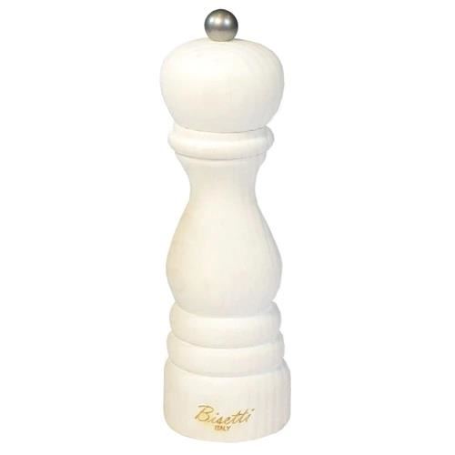 Rasnita din lemn pentru sare 19cm Vintage alba - Bisetti