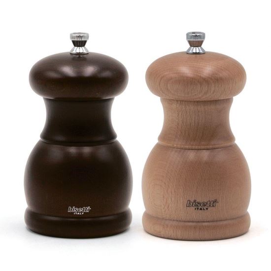 Rasnite din lemn de brad natural pentru sare si piper 11.5cm Portofino - Bisetti