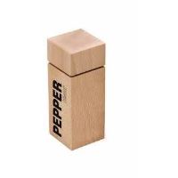 Rasnita din lemn natural pentru piper 12.5cm Cortina - Bisetti