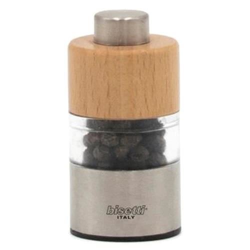 Rasnita din lemn, acril si metal pentru piper 6.5cm Orta Mini - Bisetti