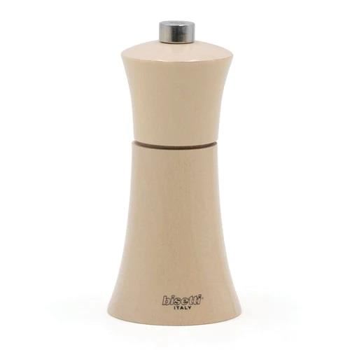 Rasnita din lemn alb lacuit pentru piper 13cm Verona - Bisetti