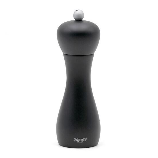 Rasnita neagra din lemn pentru piper 18cm Rimini - Bisetti