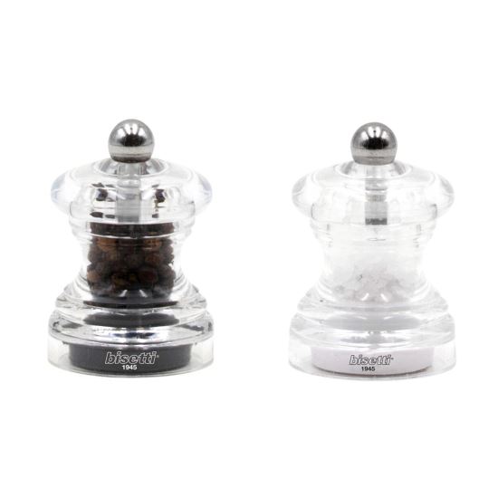 Set rasnite din acril pentru sare si piper 6.5 cm Elba - Bisetti