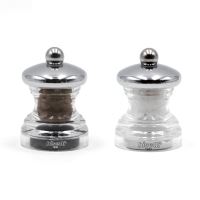 Set rasnite din acril cu cap cromat pentru sare si piper 6.5 cm Elba - Bisetti