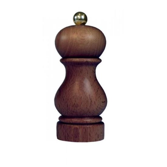 Rasnita din lemn de culoarea nucului pentru piper 13 cm Sorrento - Bisetti