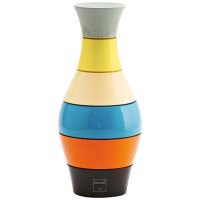 Rasnita din lemn in forma de vaza pentru sare si piper 19 cm  - Bisetti