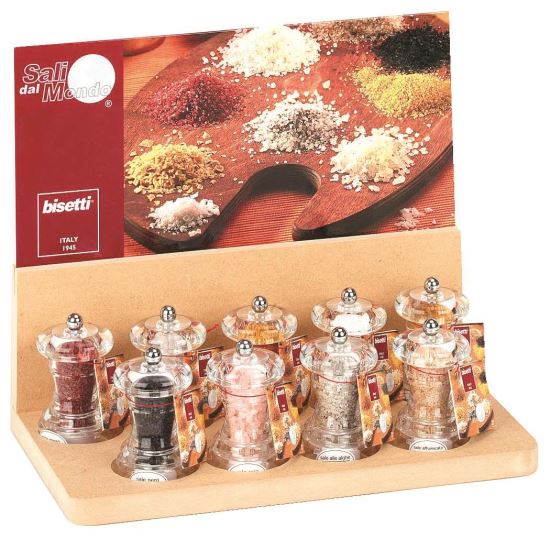 Set 9 rasnite cu sare pe suport - Bisetti