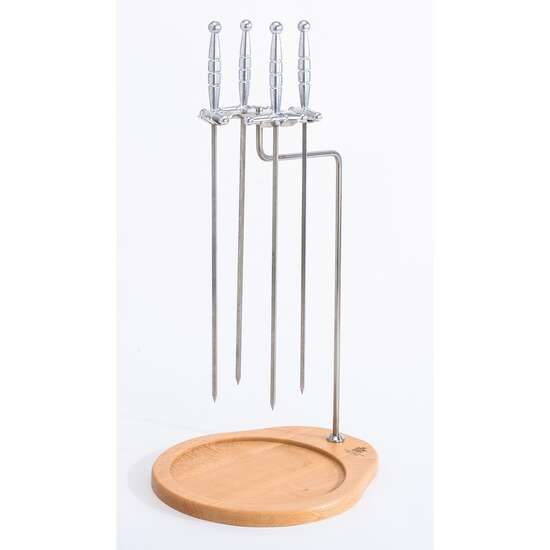 Suport medieval din inox pentru frigarui - Louis Tellier