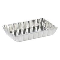 Forma dreptunghiulara cu baza detasabila pentru tarta 120/112x75/66x20 mm - Louis Tellier