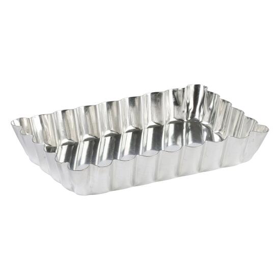 Forma dreptunghiulara cu baza detasabila pentru tarta 120/112x75/66x20 mm - Louis Tellier