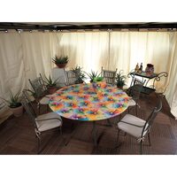 Set masa rodunta din piatra de lava + scaune LUX 201 - Domiziani
