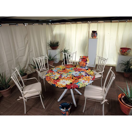 Set masa rotunda din piatra de lava + scaune LUX 203 - Domiziani