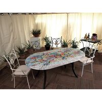 Set masa ovala din piatra de lava + scaune LUX 206 - Domiziani