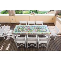 Set masa dreptunghiulara din piatra de lava + scaune LUX 626 - Domiziani