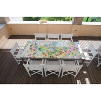 Set masa dreptunghiulara din piatra de lava + scaune LUX 627 - Domiziani