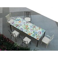 Set masa dreptunghiulara din piatra de lava + scaune LUX 628 - Domiziani