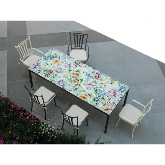 Set masa dreptunghiulara din piatra de lava + scaune LUX 628 - Domiziani
