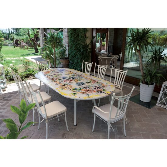 Set masa dreptunghiulara din piatra de lava + scaune LUX 634 - Domiziani