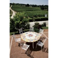 Set masa rotunda din piatra de lava + scaune LUX 635 - Domiziani