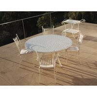 Set masa rotunda din piatra de lava + scaune BW 2 - Domiziani