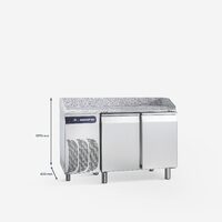 Masa refrigerare cu blat, doua usi 400 litri - Samaref