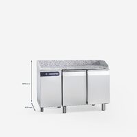 Masa refrigerare cu blat, doua usi 377 litri - Samaref