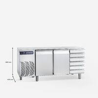 Masa refrigerare cu doua usi si rafturi 400 litri - Samaref