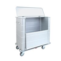 Recipient din aliaj ușor anodizat cu capac, ușă frontală și bara de protecție din cauciuc - Alvi