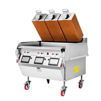 Gratar electric cu doua fete pentru burgeri - 3 placi (90 cm)
