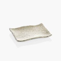 Platou cu efect de granit alb