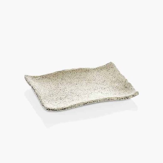 Platou cu efect de granit alb