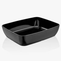 Bol dreptunghiular negru Corona