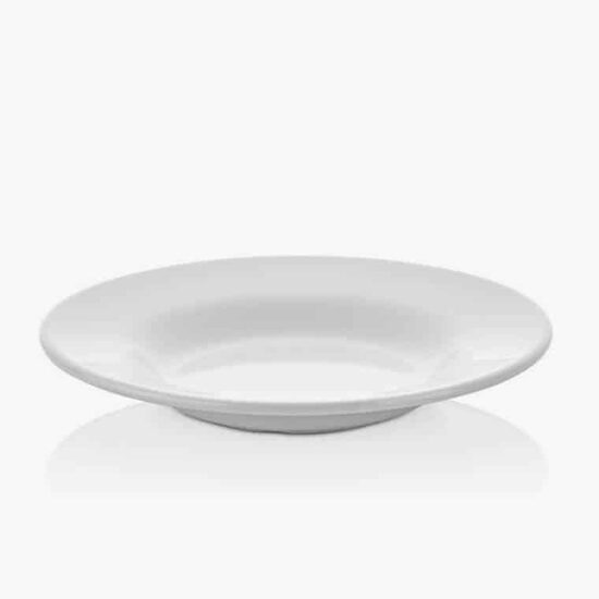 Farfurie rotunda adanca din portelan alb Classic