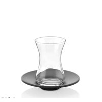 Pahar cu farfurie gri pentru ceai Drinkware