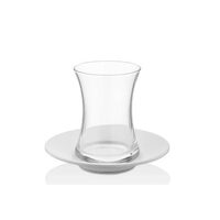Pahar cu farfurie alba pentru ceai Drinkware
