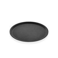 Tava servire rotunda non-slip neagra