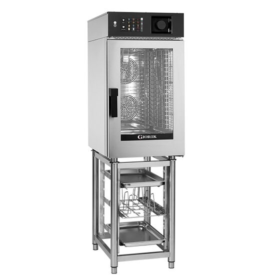Cuptor pe gaz, cu touch-screen, injectie directa si spalare automata, 10 tavi GN 1/1 - GIORIK