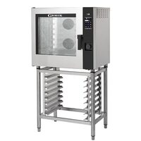 Cuptor pe gaz cu touch screen, sistem spalare automat si usa pe stanga, 7 tavi GN 1/1 - GIORIK