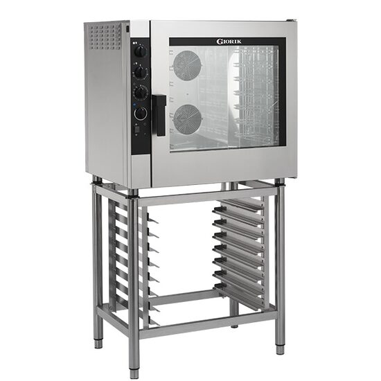 Cuptor pe gaz, control electromecanic cu doua viteze ventilatie, 7 tavi GN 1/1-60x40- GIORIK