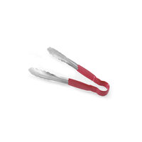 Cleste de servire Hendi, HACCP, rosu, (L)250 mm, maner PVC, otel inoxidabil