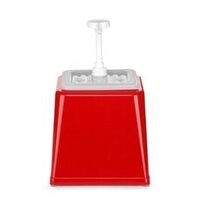 Dispenser de sos cu pompa,Hendi 2.5 L, rosu, 230x210x(H)250 mm