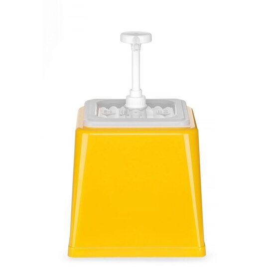 Dispenser de sos cu pompa,Hendi 2.5 L, galben, 230x210x(H)250 mm