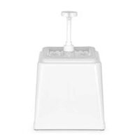 Dispenser de sos cu pompa, 2.5 L, alb, 230x210x(H)250 mm