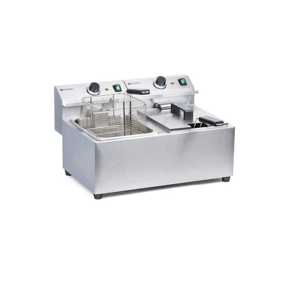 Friteuza electrica profesionala dubla 2x8 litri, inox, 2x3500W, Hendi Mastercook